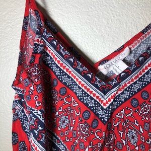 red, white, and blue romper